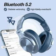 OneOdio A70 Foldable Bluetooth Over-Ear DJ Headphones with Dual-Duty Cable, Sky Blue