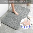 thumbnail image 3 of Non-Slip Memory Foam Bath Mat, Absorbent Machine Washable Bathroom Mat, Machine Washable, Bathroom Shower Mat, Pink, 40 * 60cm, 3 of 5