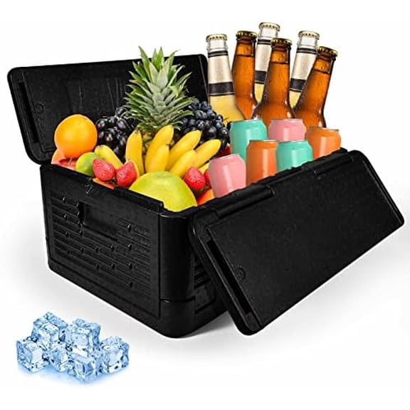 Camping Cooler, Collapsible 39L 60 Can Insulated Ice Chest, Portable Lightweight Hard Car Coolers, Large Waterproof Cooler Box Keep Cold and Warm for Camping, Hiking, Fishing, Beach-by
