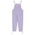 thumbnail image 7 of Girls Casual Jumpsuits Sleeveless Adjustable Strap Harem Pants Rompers with Pocket Loose Going Out Outfits for Girl, Purple, 11 Years, 7 of 7