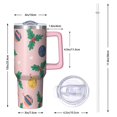 thumbnail image 2 of 40oz Christmas Tree Tumbler with Straw Handle Leak Proof Stainless Steel Cup Holiday Gift, 2 of 4