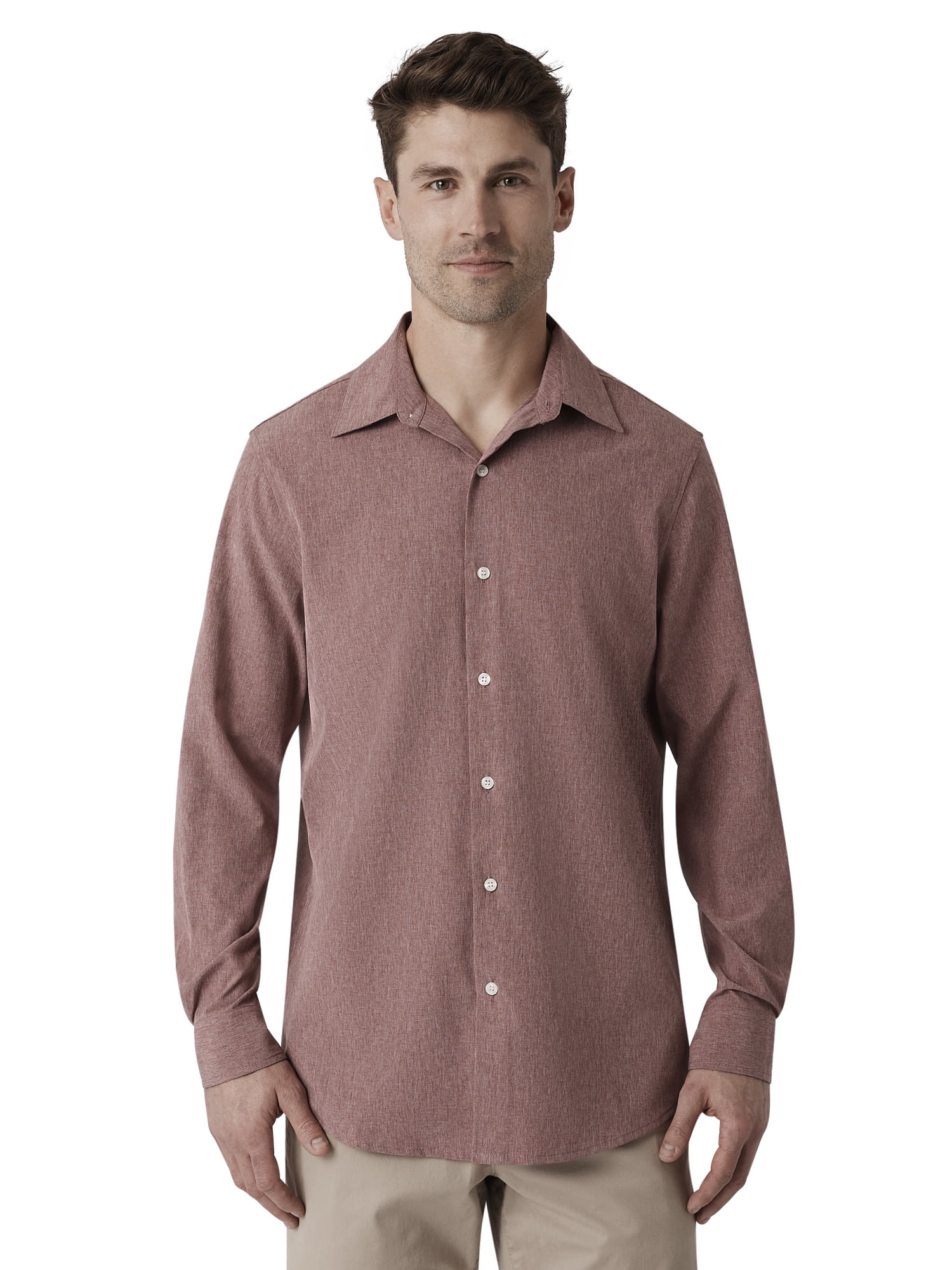 Chaps Men's Long Sleeve Stretch Button Down Performance Shirt, Sizes S