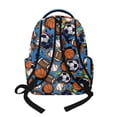 thumbnail image 3 of FKELYI Ball Games Blue Print Kids Backpack for Primary School Bookbag 17 Inch School Backpacks for Boys Girls Casual Daypack Lightweight Rucksack Knapsack, 3 of 7
