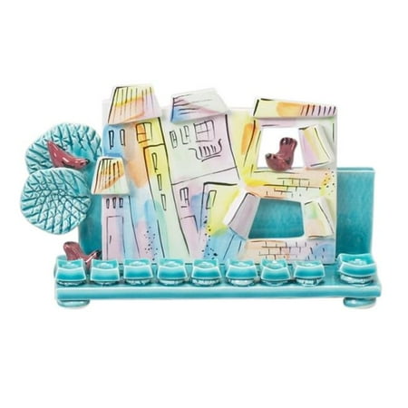 Hand Painted Porcelain Menorah