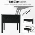 thumbnail image 4 of HomCom 39" Modern Lift Top Coffee Table Desk with Storage, 4 of 9
