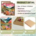 thumbnail image 3 of Floating d Boho Colorful Mountain Wall Art Set of 3, Vintage Wildflower Landscape Canvas Wall Decor Paintings, Nature Floral Forest Posters Pictures Prints for Living Room Bedroom 12x16 Inch, 3 of 7