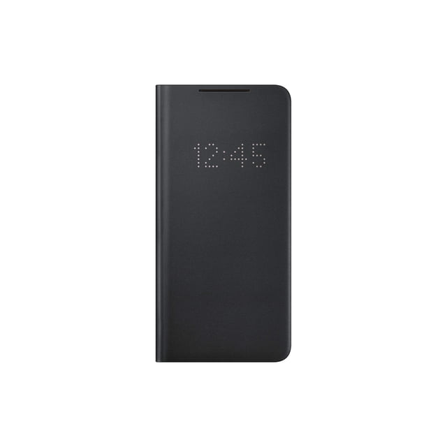 Funda LED tipo cartera para Samsung Galaxy S21+, color negro