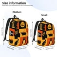 thumbnail image 3 of Yiaed Halloween Banner Symbols Print Backpack, Premium Laptop Backpack, Travel Backpack for Women, Lightweight Backpacks, Comfortable Back Pack-Medium, 3 of 7