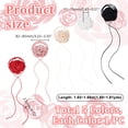 thumbnail image 2 of 1set 5pcs 5 colors Cloth Flower Collar Choker Necklaces Adjustable Necklaces Mixed color 65.16~65.55 inch(165.5~166.5cm) 1pc/color Mixed Color, 2 of 6