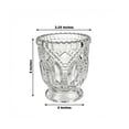 thumbnail image 2 of Efavormart 6 Pack Clear Glass Candle Holders 3" – Vintage Textured Decorative Candle Cups for Wedding Table Centerpieces & Gift Décor, 2 of 4