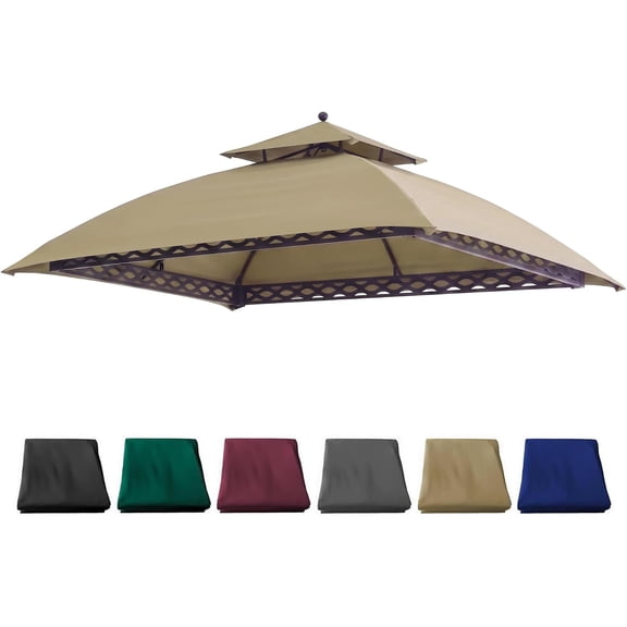 Grill Gazebo Replacement Cover 5FT x 8FT Canopy Top | Replacement Top 8FT x 5FT Compatible with Sun Pinehurst L-GG093PST-B/Gosset V.3C A103001601(Beige)