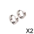 thumbnail image 1 of Pendientes de Aro Huggie Fernando Inoxidable de Cristal 2 piezas, 1 of 8
