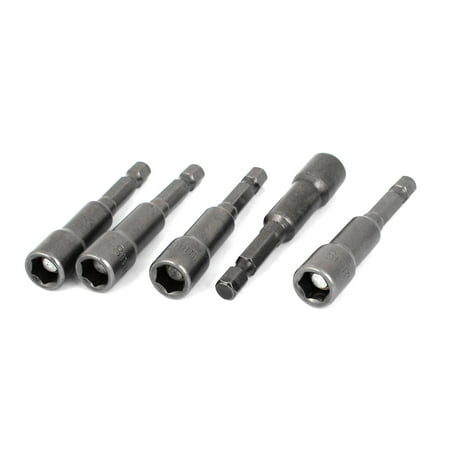 

Unique Bargains 1/4 Shank 8mm 5/16 Hexagon Magnetic Nut Socket Driver Bit Adapter 5pcs