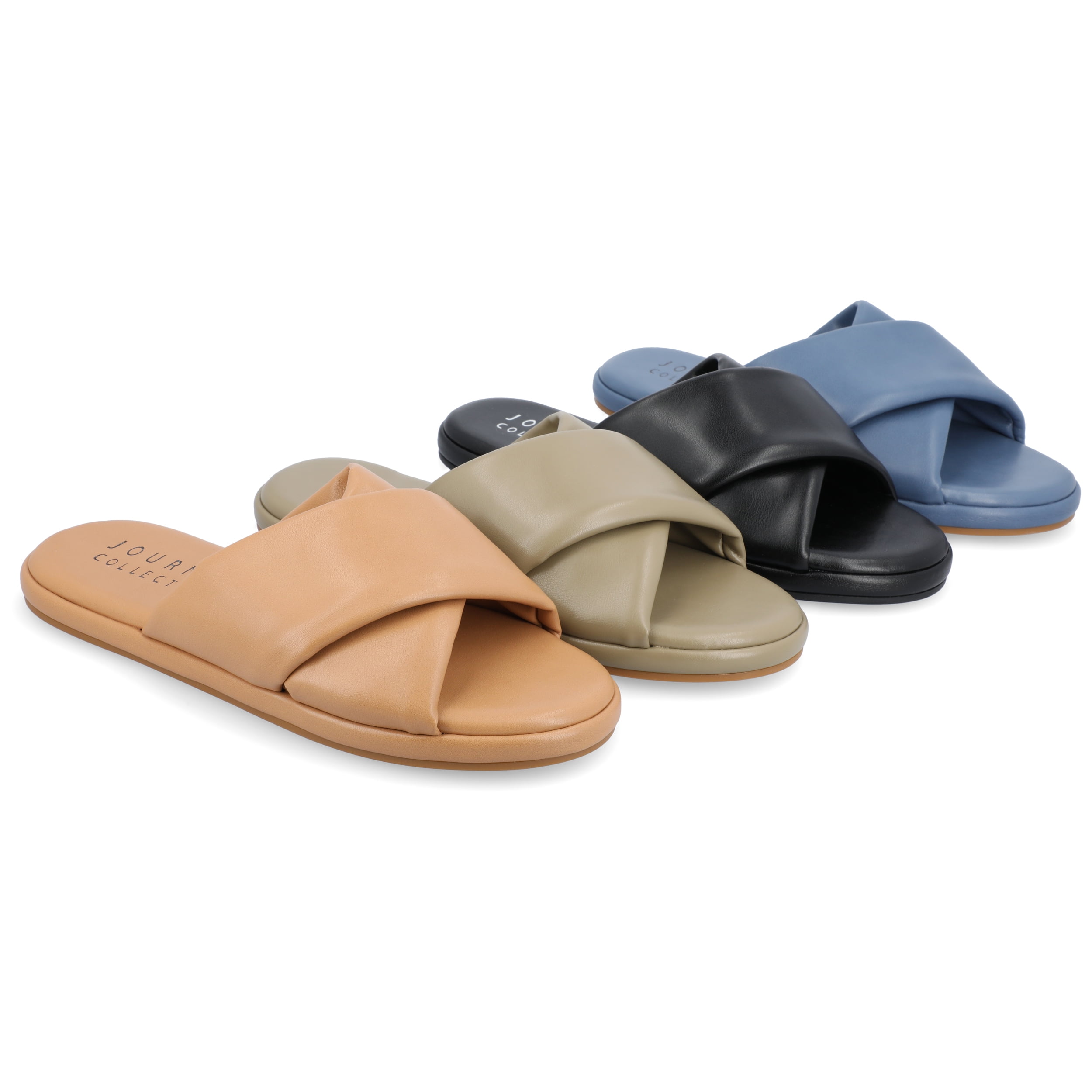 Journee Collection Womens Addilynn Tru Comfort Foam Puffy Slide Sandal