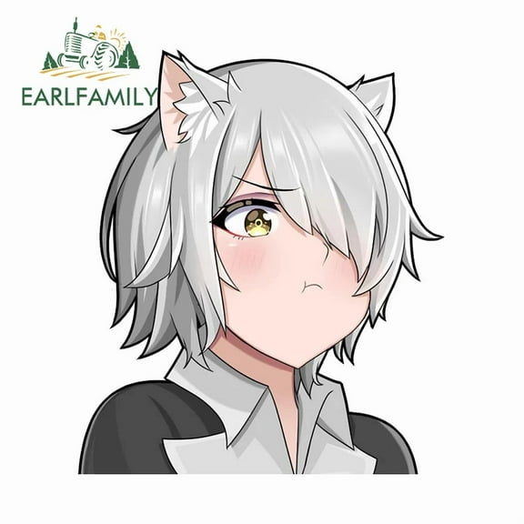 EARLFAMILY 5.1" For Anime Pouting Car Stickers Trunk Motorcycle Windshield Vinyl Car Wrap Decal Waterproof Campervan