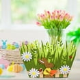 thumbnail image 4 of SDJMa Felt Easter Basket, Bunny Flower Grass Easter Candy Bowl for Spring Easter Party Home Kitchen Dining Table Centerpiece, 4 of 9