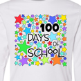 thumbnail image 4 of Inktastic 100 Days of School Colorful Stars Long Sleeve Youth T-Shirt, 4 of 5