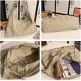 thumbnail image 6 of LinYooLi Canvas Hobo Bags for Women & Men, Shoulder Crossbody Bag Y2k Grunge Hippie Tote Messenger Bag for Work, Shopping, Travel, 6 of 7