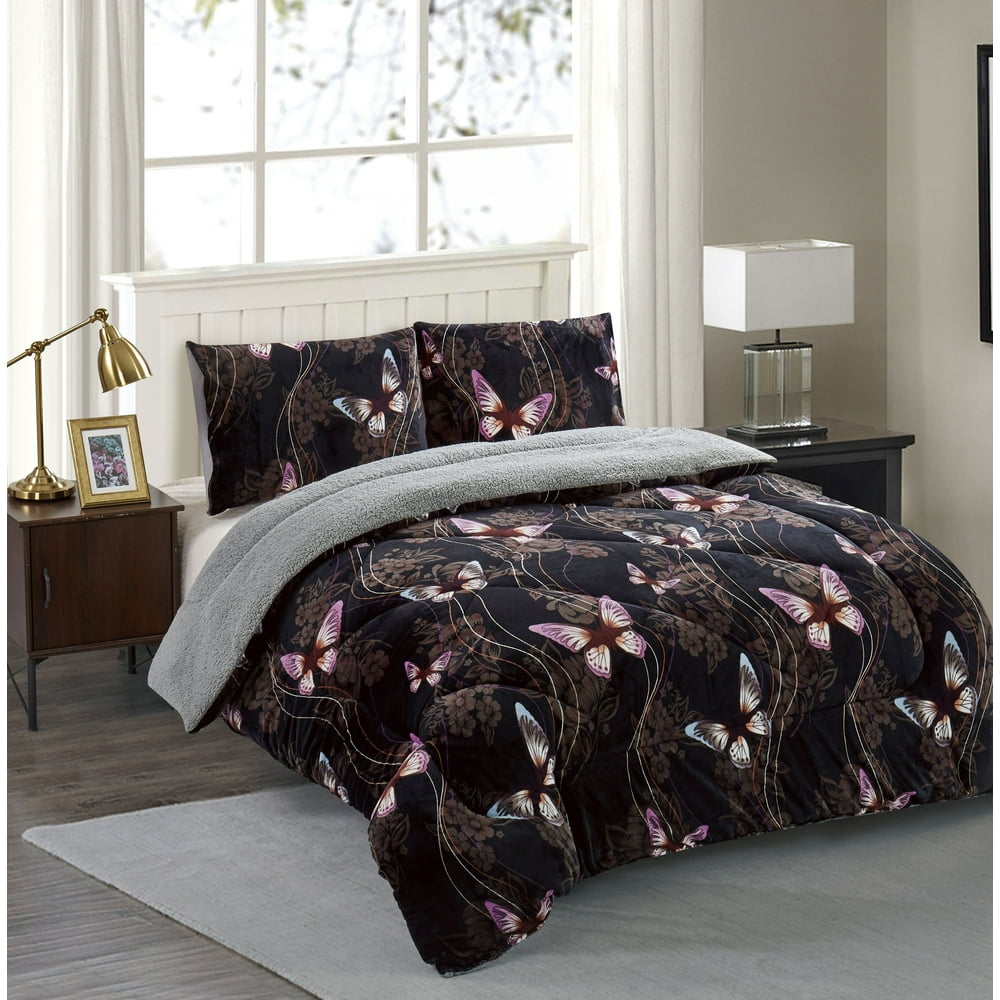 UHIQUE HOME 3 PIECE BORREGO Clearance Super Soft Luxury Blanket