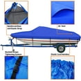 thumbnail image 2 of iCOVER Trailerable Boat Cover, 300D Waterproof Heavy Duty Marine Grade Canvas 14ft-16ft Long and 90" Wide, 2 of 5