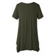 thumbnail image 3 of Camisas de Manga Corta para las Mujeres Casual V-Cuello Color Sólido Blusa, Poliéster Ligero Imprimir el Top para la Primavera Y el Verano Diario, Fiesta Y Trabajo, 3 of 4