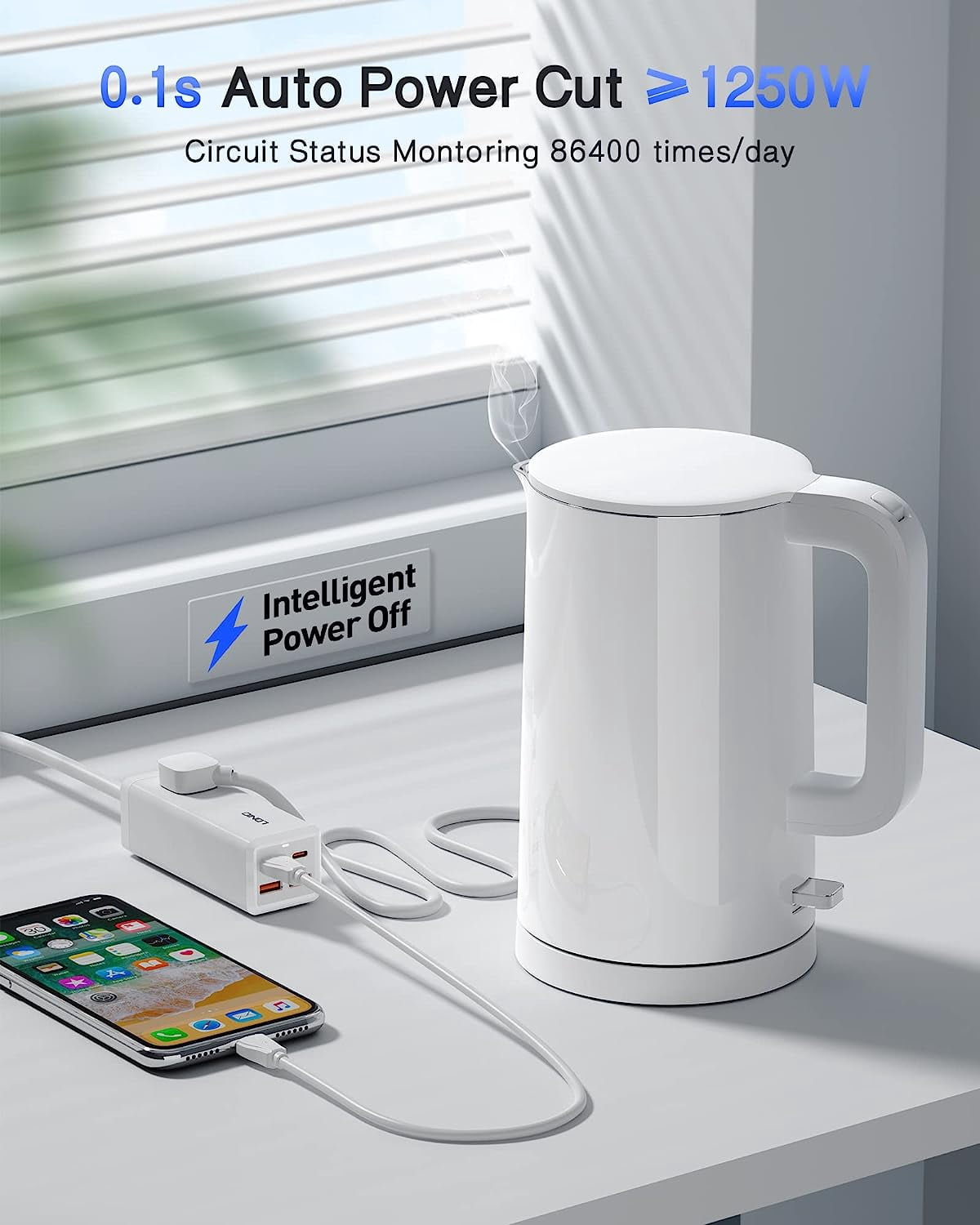 USB C Charger 65W GaN Charger 5-in-1 USB C Charging Station with AC Outlet Extender, 2USB-C, 2USB, Fast Charger USB C Power Strip for MacBook, Laptops, iPad, iPhone, Galaxy, Steam Deck and More