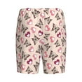 thumbnail image 5 of Naloa Beautiful Butterflies and Hearts Men's Short Pajama Pants, Lounge Comfort Shorts with Elasticized Waistband and Side Pockets - Medium, 5 of 9