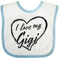 thumbnail image 3 of Inktastic I Love My Gigi in Black Chalk Heart Boys or Girls Baby Bib, 3 of 4