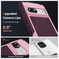 thumbnail image 6 of SaniMore for Google Pixel 7 Case Rubber, Heavy Duty Body Shockproof Bumper Cover Military Grade Anti-Scratch & Anti-Fingerprint Outdoor Rugged Case for Google Pixel 7 6.3" 2022, Rose, 6 of 9
