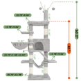 thumbnail image 3 of Torre para Gatos Gitelsnour GCT011W Multi-niveles con Postes para Rascar, 3 of 9