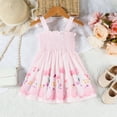 thumbnail image 6 of MEZZALL Toddler Girls Sleeveless Bowknot Floral Spaghetti Straps Dress Dance Party Dresses Adorable Sundress, 6 of 9