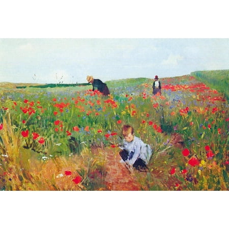 Art.com Poppies Art Print by Mary Cassatt, 18" x 12"