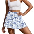 thumbnail image 2 of Xoenoiee Palm Tree Dolphin Seagull Print Tennis Skirts for Women High Waisted Pleated Skirt with Pockets Shorts Athletic Skort Golf Outfits for Workout Pickleball, S, 2 of 6