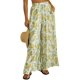 thumbnail image 3 of Pantalones Anchos de Pierna para Mujer, Pantalones Palazzo Florales Fluidos para Mujer, Pantalones Casuales de Verano de Cintura Alta. Estampado de Piña XL, 3 of 9