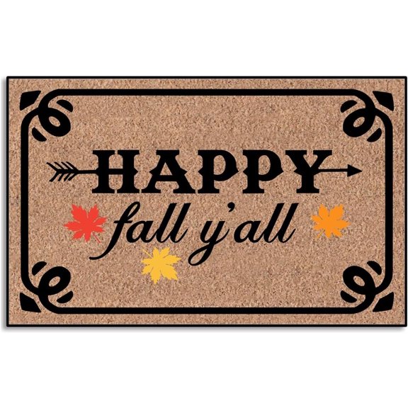 Doormat 16x24 Inch Happy Fall Yall Outdoor Welcome Mats For Front Door Mat Outdoor Entrance Rugs Indoor Floor Mats For Home Entrance Rugs Indoor Entry Mat Gift For Women Men