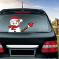 thumbnail image 4 of Riwesomey Etiqueta engomada del limpiaparabrisas de la ventana trasera del coche de Papá Noel estilo de coche de Navidad divertido brazo que agita las Automoción decorativa y accesorios No.14 Riwesomey VI1434-14B, 4 of 6