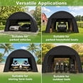 thumbnail image 4 of SANOPY 20x20 Carport Heavy Duty Portable Garage Car Port Canopy Tent with All-Steel Metal Frame & Vents, Round Style Outdoor Storage Shed for Car, Truck, Boat, Patio Furniture Anti-Snow Waterproof, 4 of 6