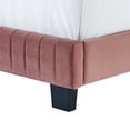 thumbnail image 5 of Tufted Platform Bed Frame, Queen Size, Velvet, Pink, Modern Contemporary Urban Design, Bedroom Master Guest Suite, 5 of 8