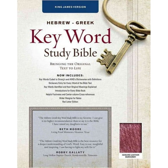 Key Word Study Bibles: The Hebrew-Greek Key Word Study Bible : KJV Edition, Burgundy Genuine (Hardcover)