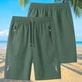 thumbnail image 2 of Thousandth Men's Casual Athletic Shorts Summer Plus Size Biker Shorts Quick Dry Elastic Waist Drawstring Plain Running Shorts Workout Shorts, 2 of 9