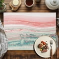 thumbnail image 2 of Placemats Set of 6, Pink Teal Marble Place Mats Abstract Fluid Tablemats Washable Placemat Table Decoration for Kitchen Table Dinner Party Home Decor Indoor Outdoor 13x19 Inch, 2 of 9