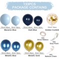 thumbnail image 3 of Kit de arco de globo azul marino – 133 kit de arco de globo de cumpleaños azul y dorado con confeti dorado, kit de guirnalda de globo azul y dorado para decoración Shuxiu Wang  9024715002860, 3 of 4