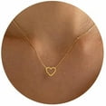 thumbnail image 5 of Jierger Necklace for Women Gold Necklace Gold/Silver Plated Cute Heart Necklace Simple Gold Necklace for Women Gold Jewelry Trendy Gifts for Halloween Christmas Valentine Party Birthday Gift, 5 of 5