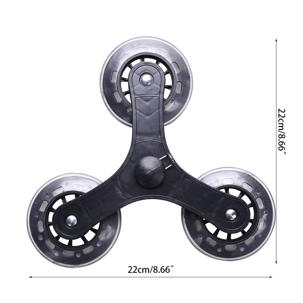 TIERPOP 2Pcs ​Replacement Casters Stair Climbing Shopping Cart Triangles Wheel Sliding Roller Luggage Suitcase Roller