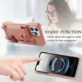 thumbnail image 4 of for iPhone 14 Pro Max Wallet Case with Elastic Card Holder & 360° Rotatable Ring Stand, Vintage PU Leather Kickstand Slim Fit Shockproof Cover with Shoulder Strap for iPhone 14 Pro Max - Pink, 4 of 9