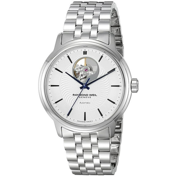 Raymond Weil Men's 'Maestro' Swiss Automatic Stainless Steel Casual Watch, Color:Silver-Toned (Model: 2227-ST-65001)