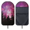 thumbnail image 6 of POLERO Purple Starry Forest Pattern Terry Cloth Car Seat Cover Washable, for Van Automotive Front Seat Suitable for Cars Trucks, 6 of 7