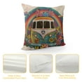 thumbnail image 4 of JEUXUS Groovy Bus Throw Pillow Case Funny Cushion Case,Gife for Teen Girl Boy,Woman,Child, Preppy Themed Room Decorate Home Sofa Bedroom Reading Room, 4 of 5