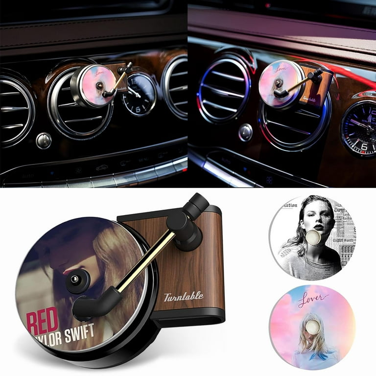 Taylor-Swifts Car Freshener,Taylor-Swifts Gifts,12PCS Taylors Car Air  Fresheners Vent Clips,Record Player Car Fresheners for Women,Album Cover Air  Freshener Car Accessories for Music Fans Gift 
