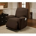 thumbnail image 2 of Stretch Sensations 4-Piece Stretch Newport Recliner Slipcover, Chocolate, 2 of 4